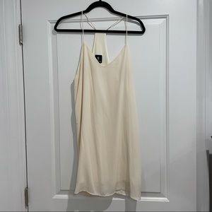Cream Racerback Mini Dress